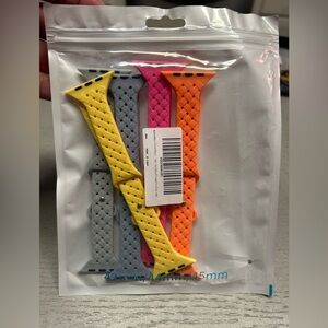 5 Pack Soft Silicone Bands Compatible with‎ Apple Watch Band 42/44/45 mm